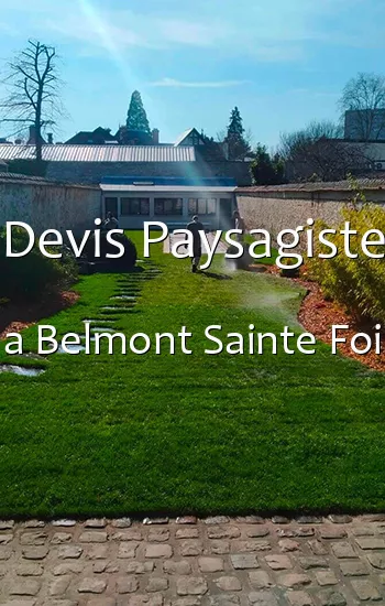 Devis Paysagiste a Belmont Sainte Foi