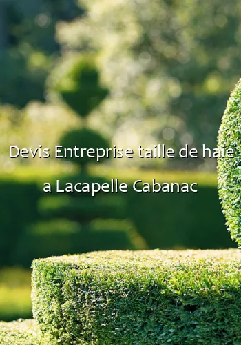 Devis Entreprise taille de haie a Lacapelle Cabanac