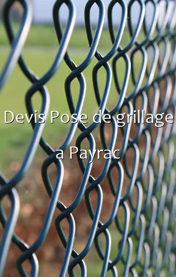 Devis Pose de grillage a Payrac