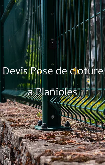 Devis Pose de cloture a Planioles