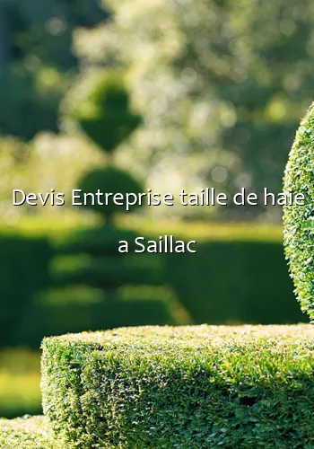 Devis Entreprise taille de haie a Saillac