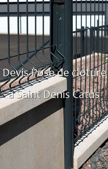 Devis Pose de cloture a Saint Denis Catus