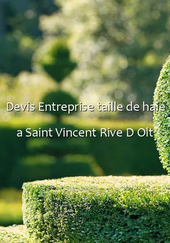 Devis Entreprise taille de haie a Saint Vincent Rive D Olt