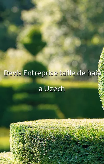 Devis Entreprise taille de haie a Uzech